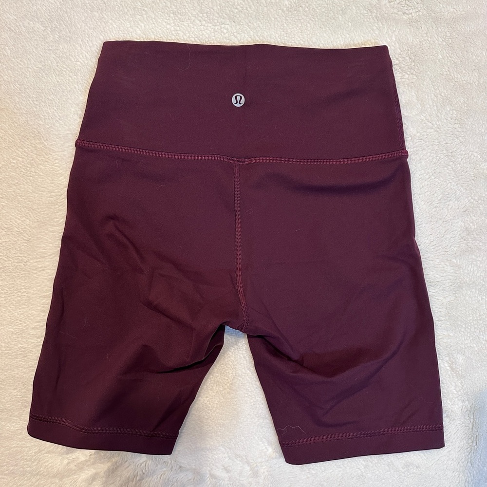 lululemon athletica Burgundy Bike Shorts